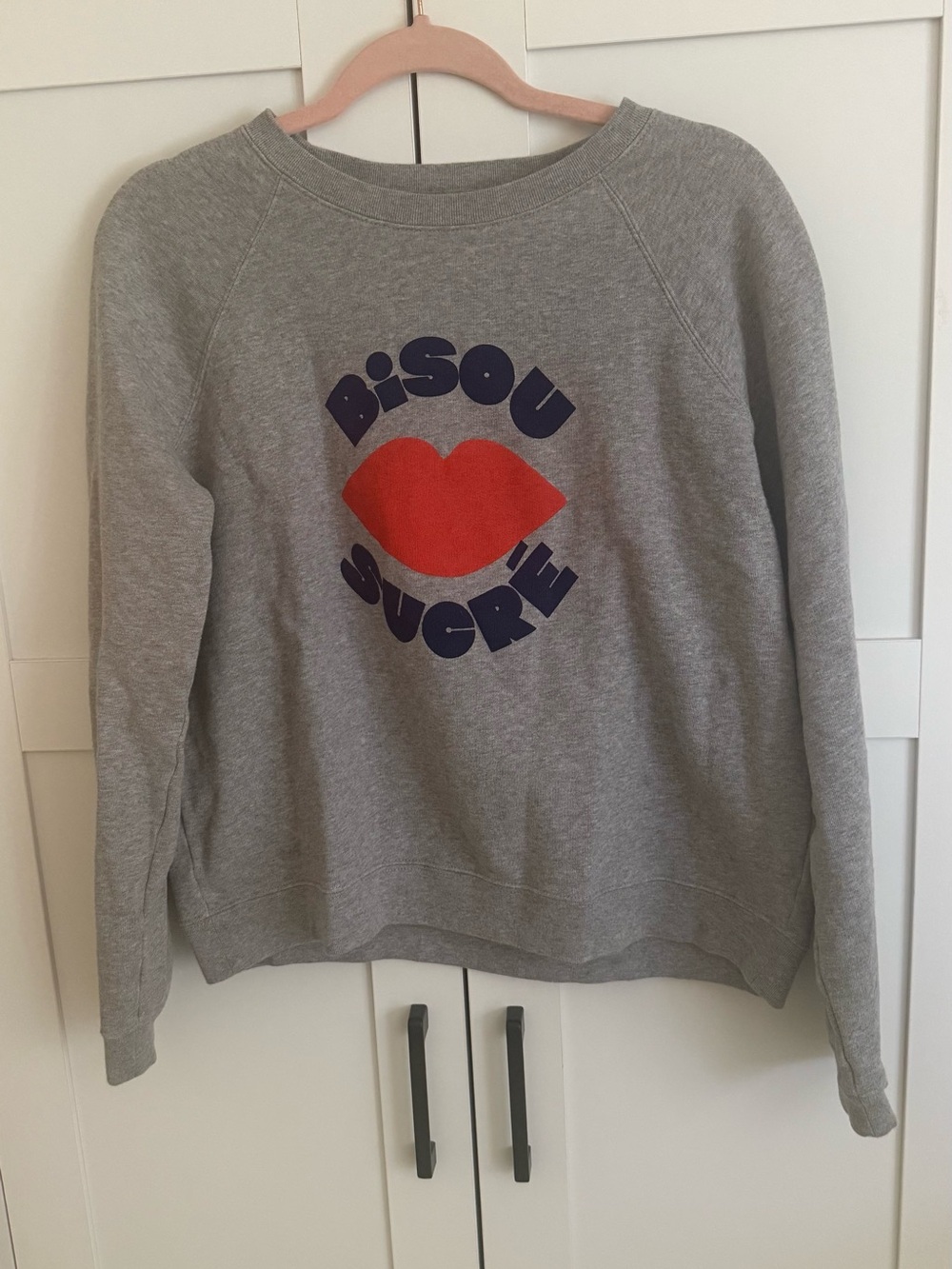 Sezane Marled Gray sweatshirt Size Medium